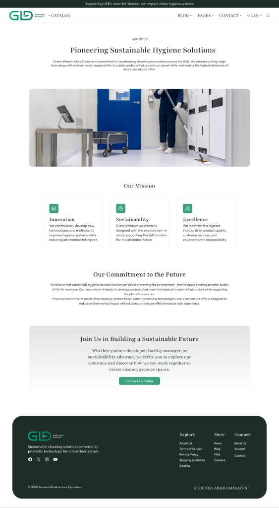 Modern facility hygiene and sustainable cleaning